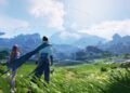 Scenary from Honor of Kings: World with 2 characters observing a mountain