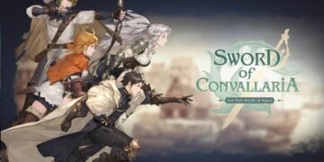 Sword of Convallaria front page with the main character and more