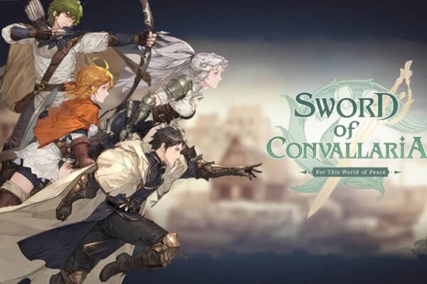 Sword of Convallaria front page with the main character and more