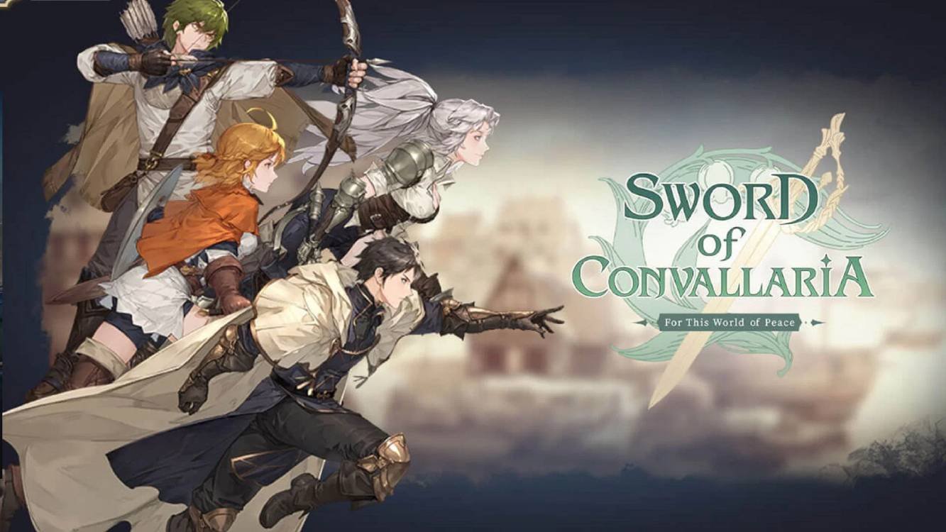 Sword of Convallaria front page with the main character and more