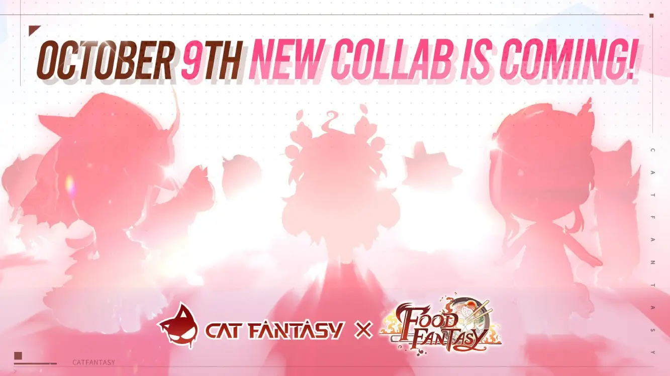 promotional image of the collaboration between Cat Fantasy and Food Fantasy