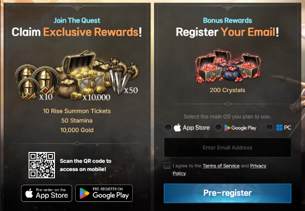 king arthur: legends rise pre-registration campaign