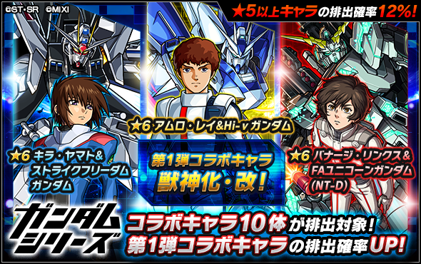 first gundam collaboration in monster strike