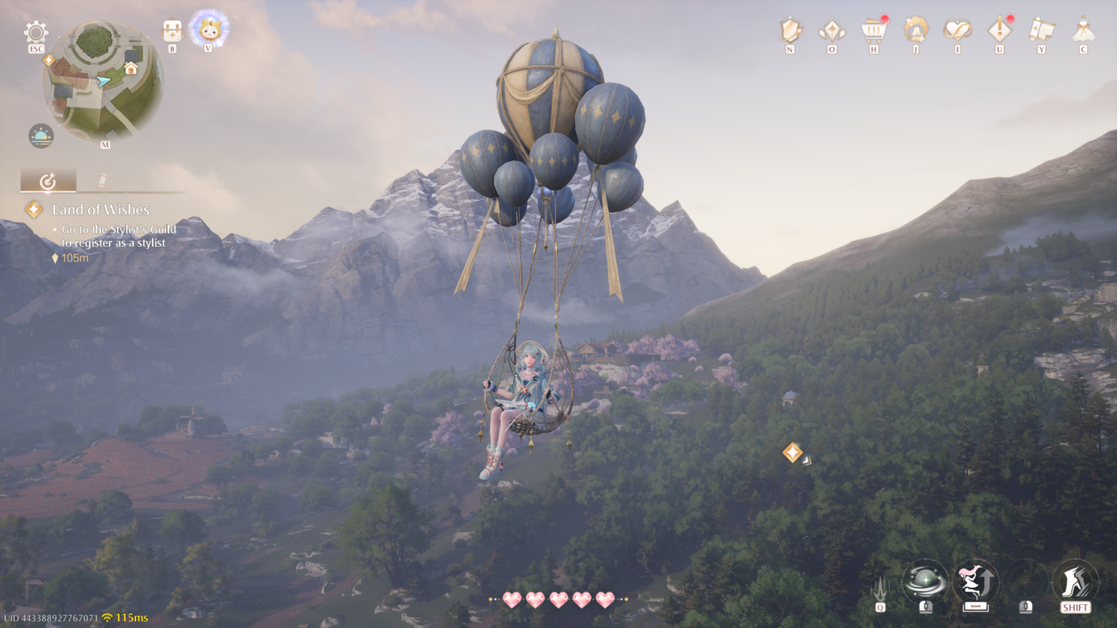 Infinity Nikki aerostatic balloon