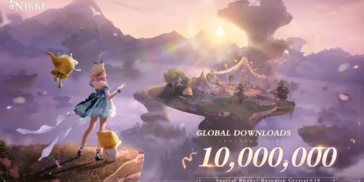 Infinity Nikki 10 million downloads