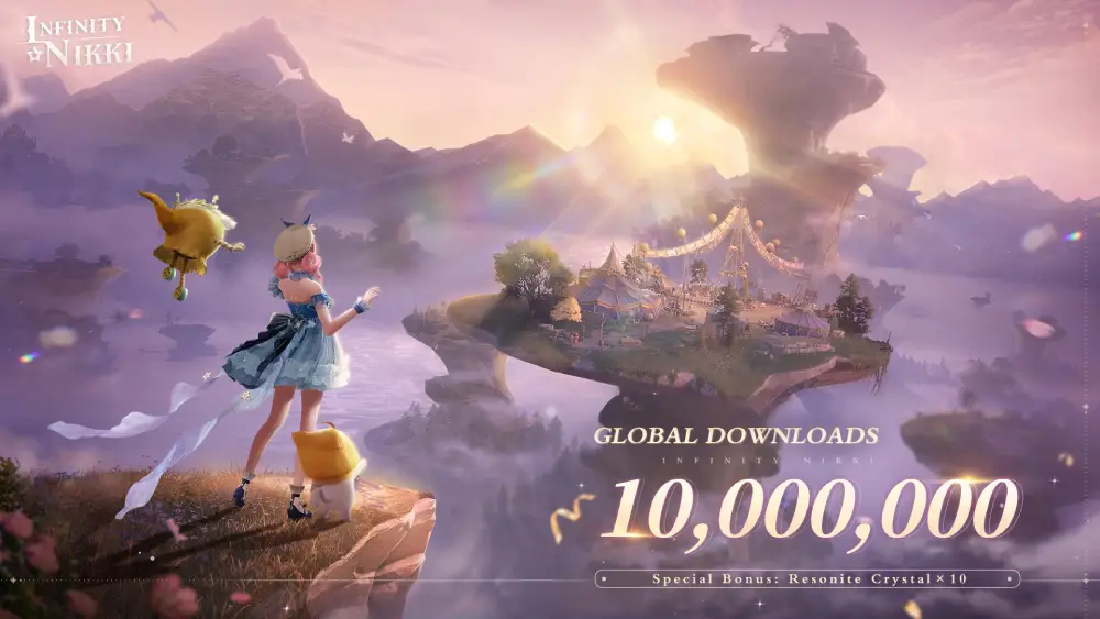 Infinity Nikki 10 million downloads